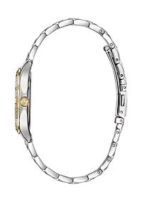 Women's Crystal Accent Two-tone Stainless Steel Watch