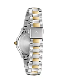 Women's Crystal Accent Two-tone Stainless Steel Watch