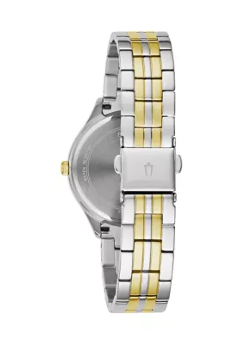 Ladies Classic Crystal Two-Tone Bracelet Watch 32mm
