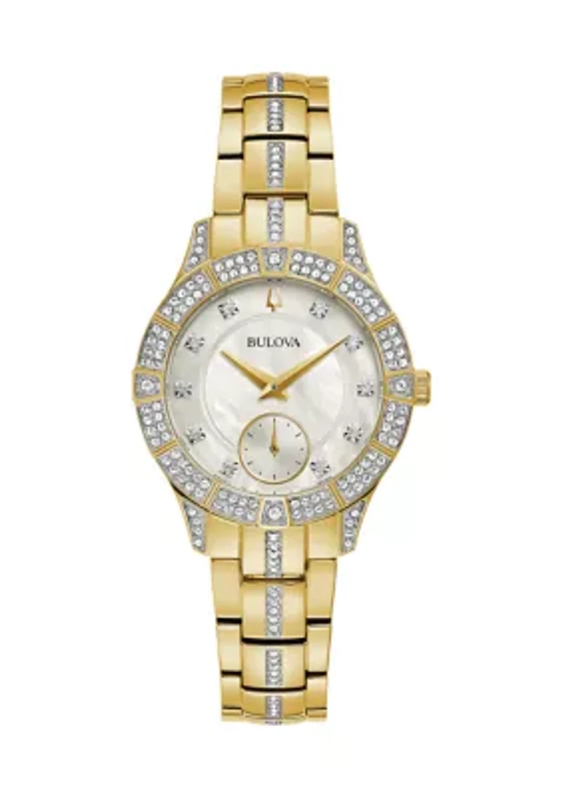 	  Stainless Steel Swarovski® Dial Bracelet Watch 
