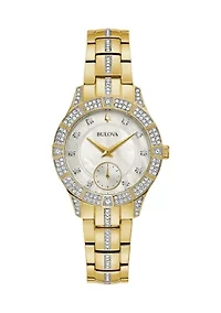 	  Stainless Steel Swarovski® Dial Bracelet Watch 