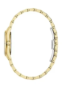Women's Crystal Gold Tone Stainless Steel Bracelet Watch - 28.5 Millimeter