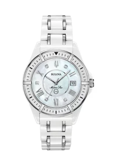  Marine Star Stainless Steel & Ceramic Bracelet Watch