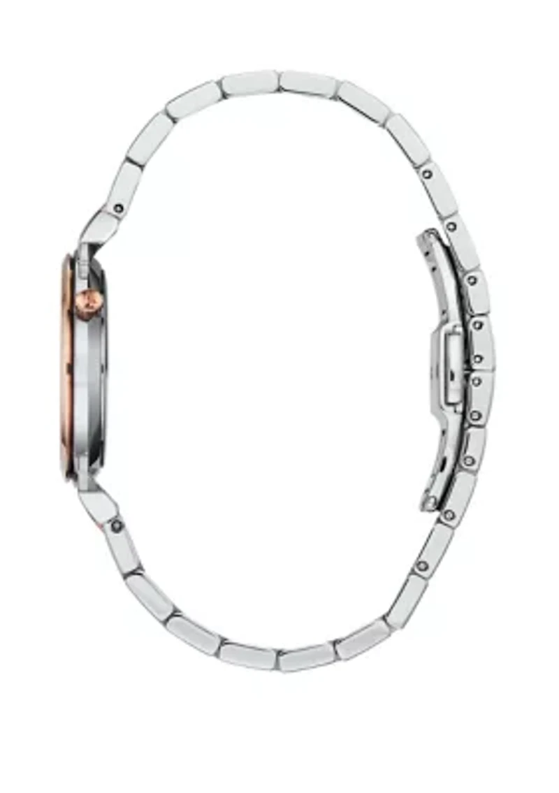 Women's Regatta Diamond Accent 2 Tone Stainless Steel Bracelet Watch 