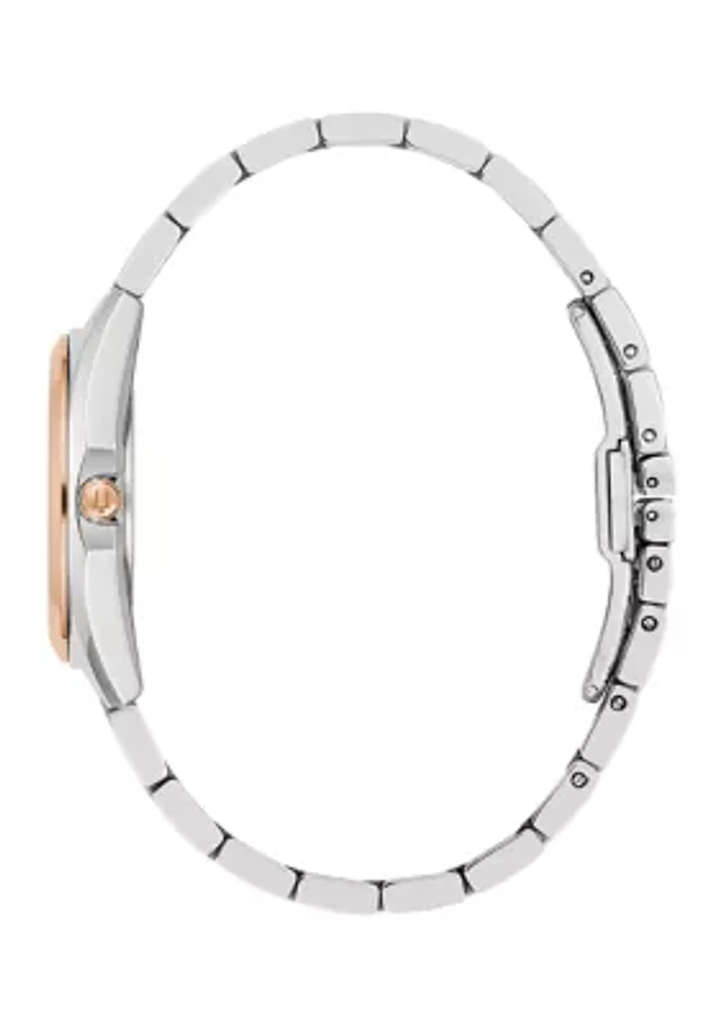 Surveyor Women's Diamond Accent Two-tone Stainless Steel Bracelet Watch