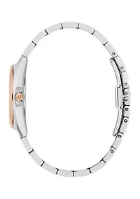 Surveyor Women's Diamond Accent Two-tone Stainless Steel Bracelet Watch