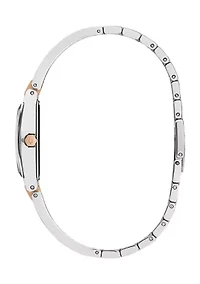 Women's Modern Gemini Two Tone Stainless Steel Bangle Watch - 22.5 Millimeter