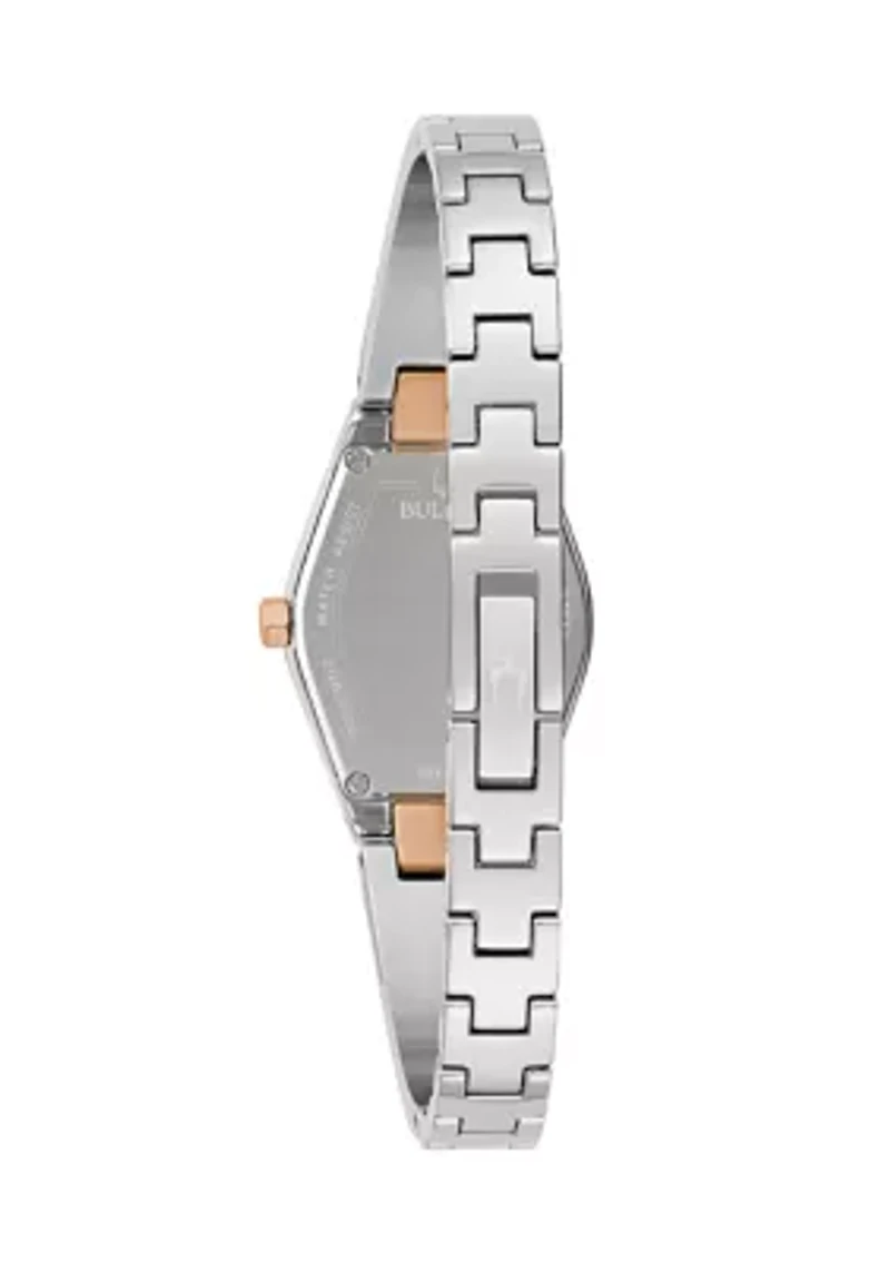 Women's Modern Gemini Two Tone Stainless Steel Bangle Watch - 22.5 Millimeter