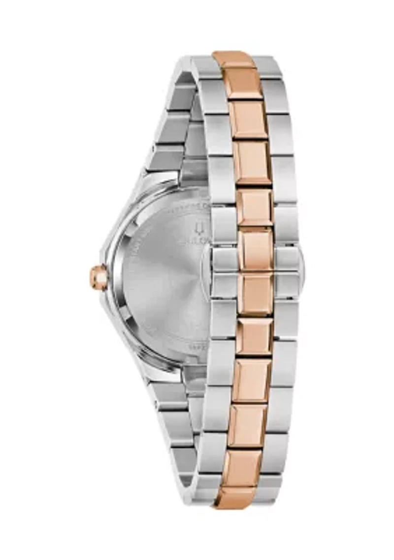 Bulova Ladies Classic Prestige Two-Tone Bracelet Watch, 32 Millimeter 