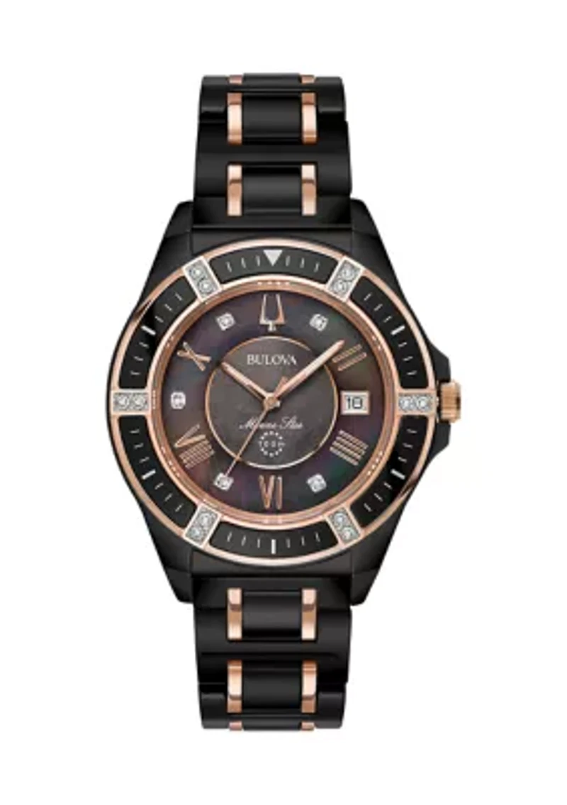 Women's Marine Star Stainless Steel & Ceramic Bracelet Watch
