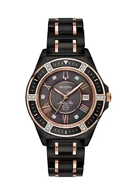 Women's Marine Star Stainless Steel & Ceramic Bracelet Watch