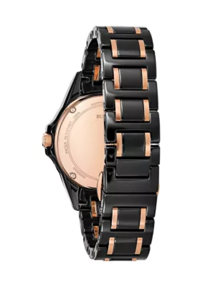 Women's Marine Star Stainless Steel & Ceramic Bracelet Watch