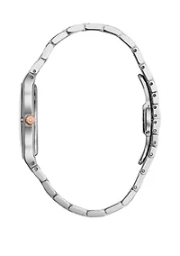 2 Tone Stainless Steel 0.02 ct. t.w. Diamond Dial Bracelet Watch