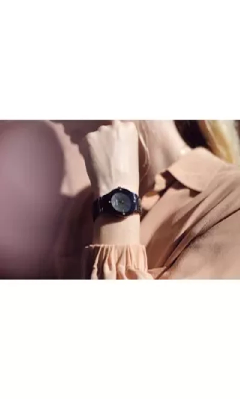 Women's Modern Millenia Diamond Black Ceramic Bracelet Watch, 31.5mm