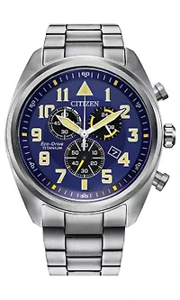 Citizen Eco-Drive Men's Garrison Chronograph Silver-tone Super Titanium™ Bracelet Watch, 44mm