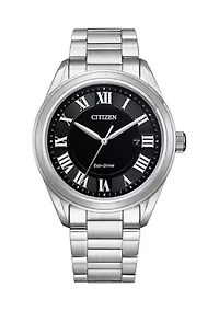 Men's Arezzo Silver Tone Stainless Steel Bracelet Watch