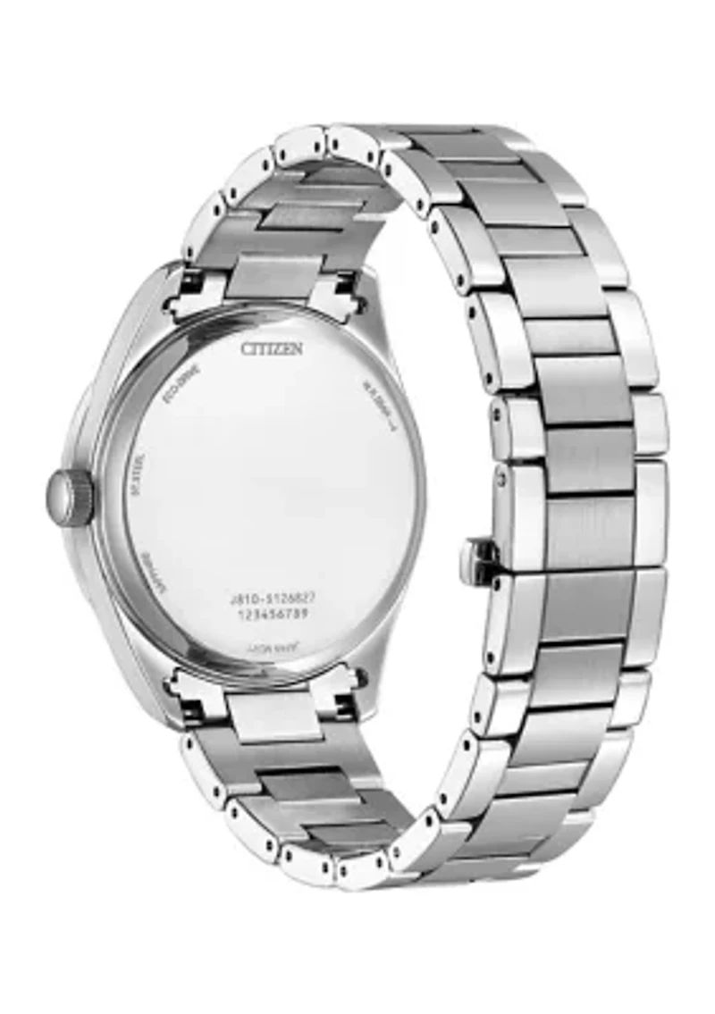 Men's Arezzo Silver Tone Stainless Steel Bracelet Watch