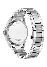 Men's Arezzo Silver Tone Stainless Steel Bracelet Watch