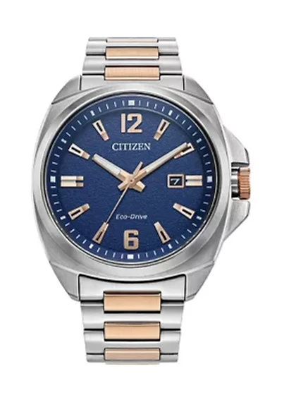 Citizen Eco-Drive Men's Sport Luxury Two-Tone Stainless Steel Bracelet Watch, 42mm