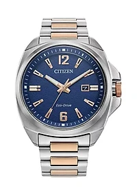 Citizen Eco-Drive Men's Sport Luxury Two-Tone Stainless Steel Bracelet Watch, 42mm