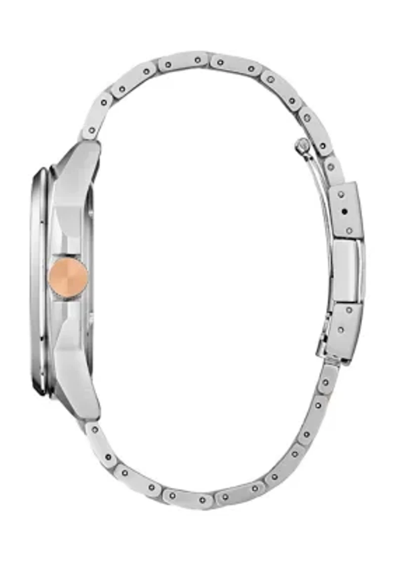 Citizen Eco-Drive Men's Sport Luxury Two-Tone Stainless Steel Bracelet Watch, 42mm