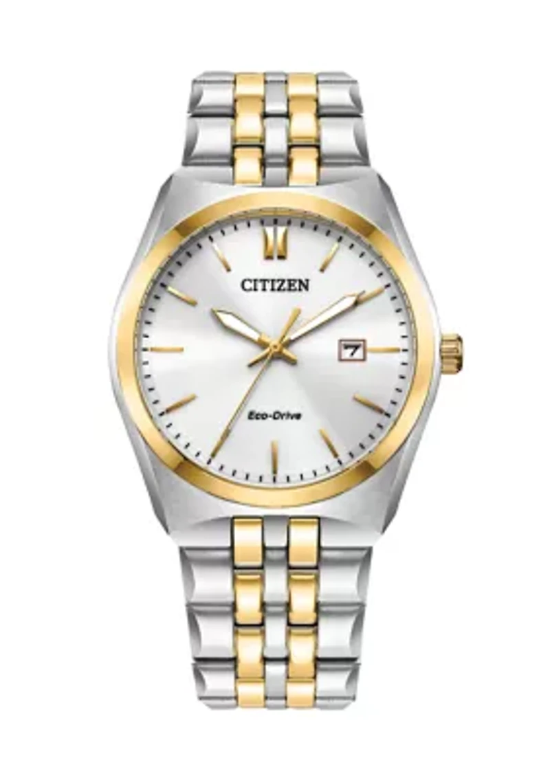 Eco-Drive Men's Corso Two Tone Stainless Steel Bracelet Watch - 40 Millimeter