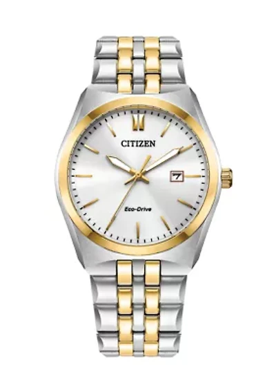 Eco-Drive Men's Corso Two Tone Stainless Steel Bracelet Watch - 40 Millimeter