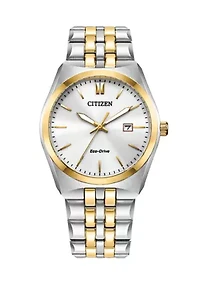 Eco-Drive Men's Corso Two Tone Stainless Steel Bracelet Watch - 40 Millimeter