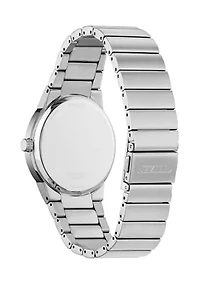 Citizen Eco-Drive Men's Modern Axiom Silver-tone Stainless Steel Bracelet Watch, 40mm