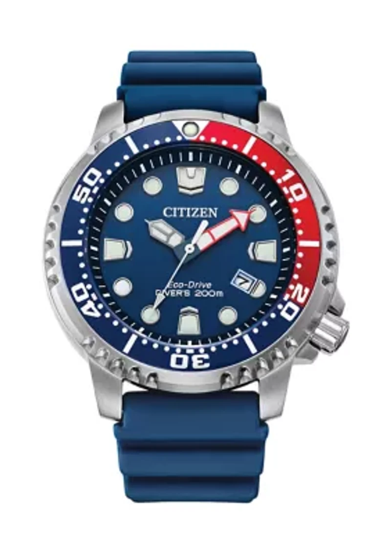 Eco-Drive Men's 44 Millimeter Promaster Dive Blue Strap Watch