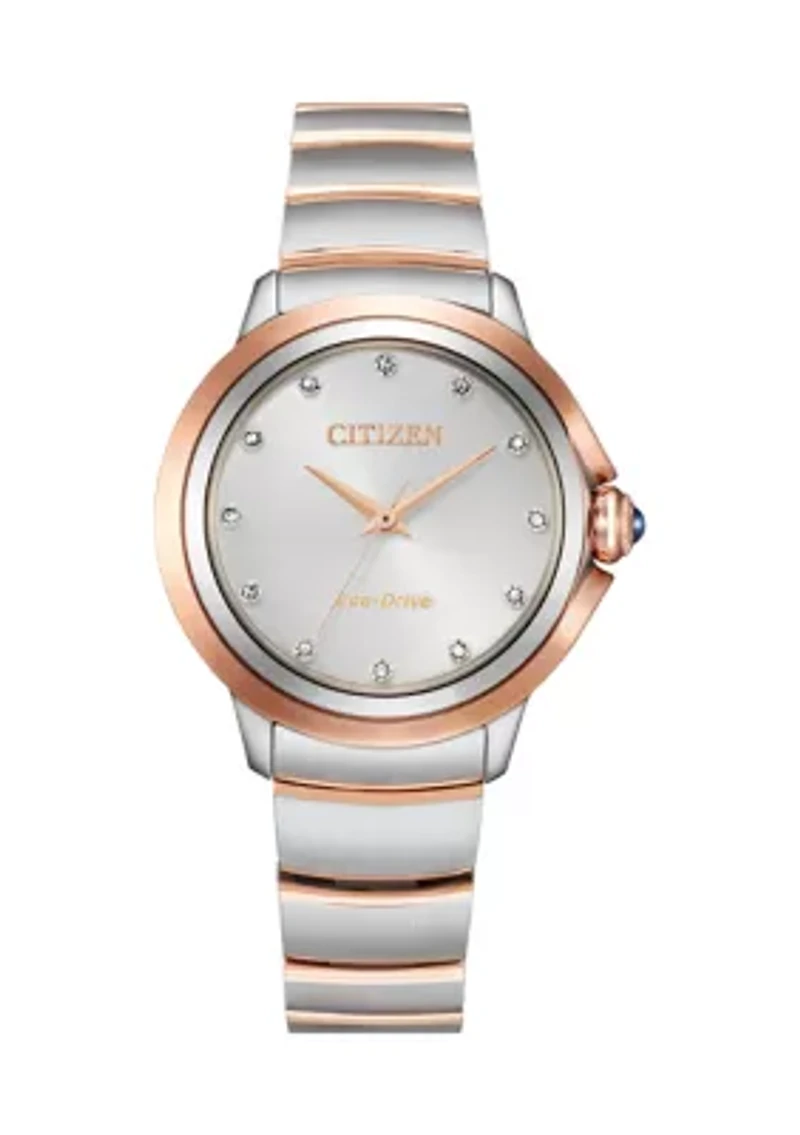 Women's Ceci Two Tone Stainless Steel Bracelet Watch
