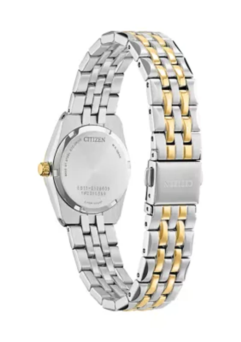 Eco-Drive Women's Corso Two Tone Stainless Steel Bracelet Watch - 28 Millimeter