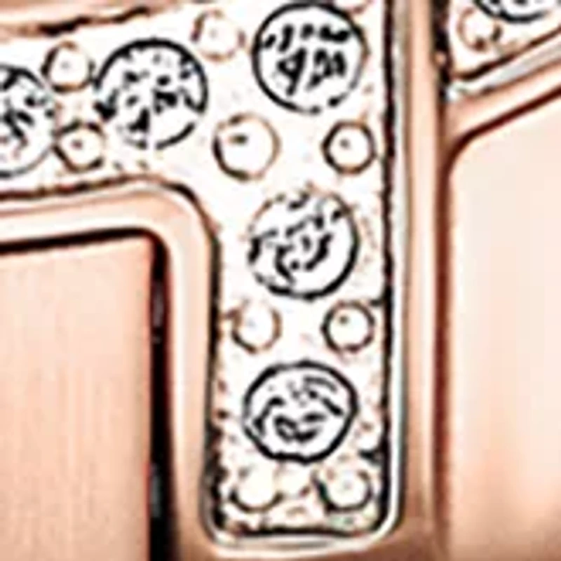 Women's Silhouette Crystal Accent Rose Gold-Tone Stainless Steel Bracelet Watch