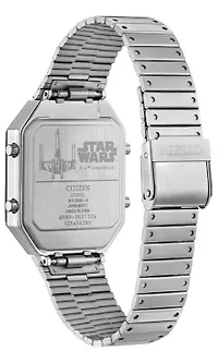 The new Rebel Pilot Ana-Digi celebrating the Star Wars™ galaxy follows the tradition of an original Citizen analog-digital watch from the 1980s. The gray IP stainless steel rectangular case watch is packed with features, including dual time and Rebel-inspired sub-dials in sleek gray and white with red accents. The new watch is an update to a previous Ana-Digi model, this time introducing sleek screw details on the gray IP bezel, a new tapered bracelet design, and a footprint of 33.4mm in width by 45.4mm in length. It also includes the digital time, day, date, and temperature, making it a unique and stand-out timepiece ready to fight for the Rebellion. Whether you are a long-time fan who still believes the original trilogy can never be topped, or you’re just being introduced to this galaxy far, far away, this is a Star Wars watch every collector will want to show off.