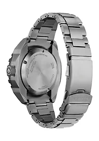Men's Automatic Dive 46 Millimeter Silver-Tone Super Titanium Stainless Steel Bracelet Watch 
