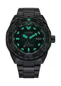 Men's Automatic Dive 46 Millimeter Silver-Tone Super Titanium Stainless Steel Bracelet Watch 