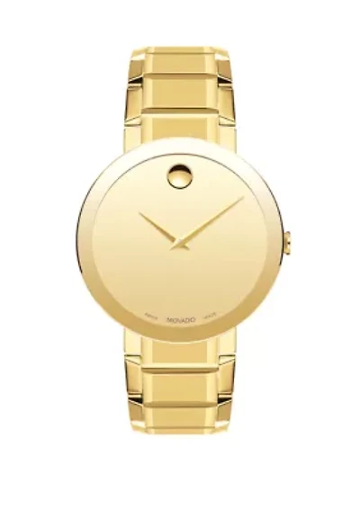 Gold-Tone Stainless Steel Sapphire Bracelet Watch