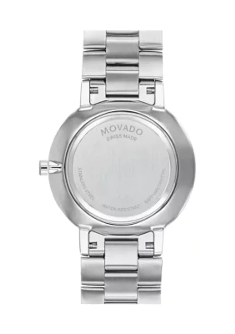 Stainless Steel Black Dial Bracelet Watch 