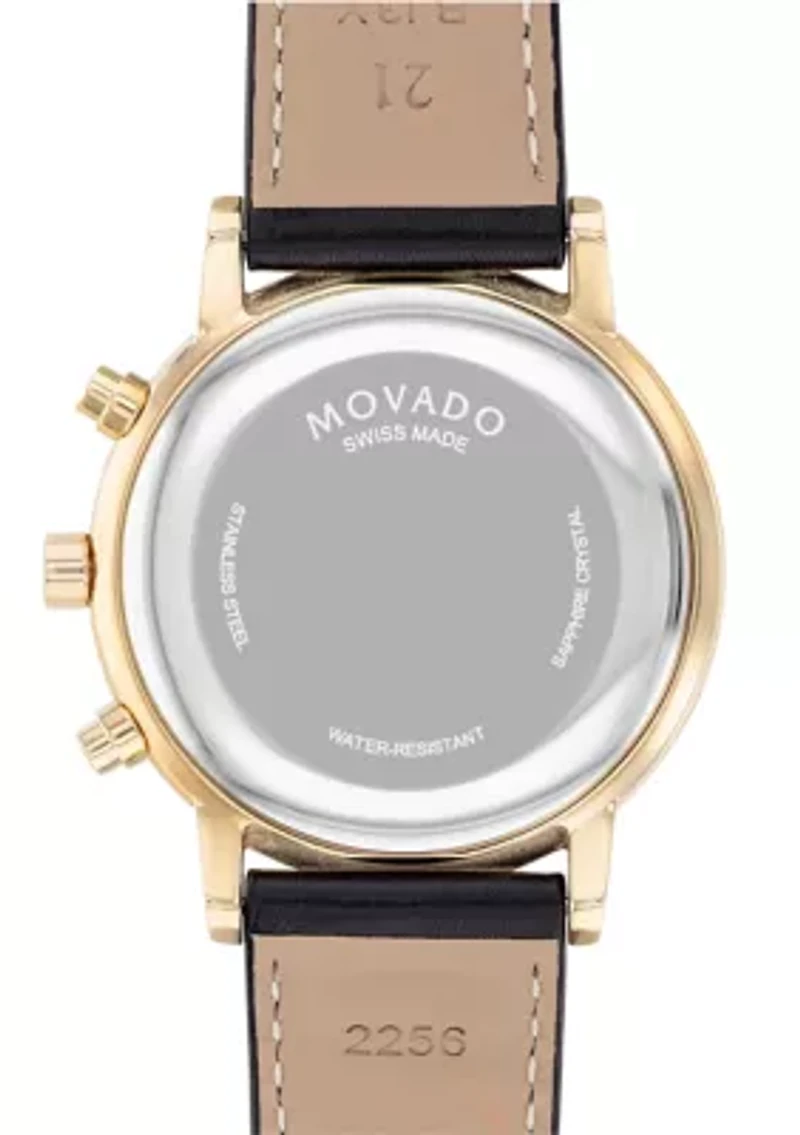 Men's Core Museum Classic Chrono Gold Black Leather Band