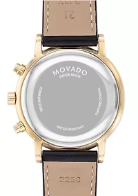 Men's Core Museum Classic Chrono Gold Black Leather Band