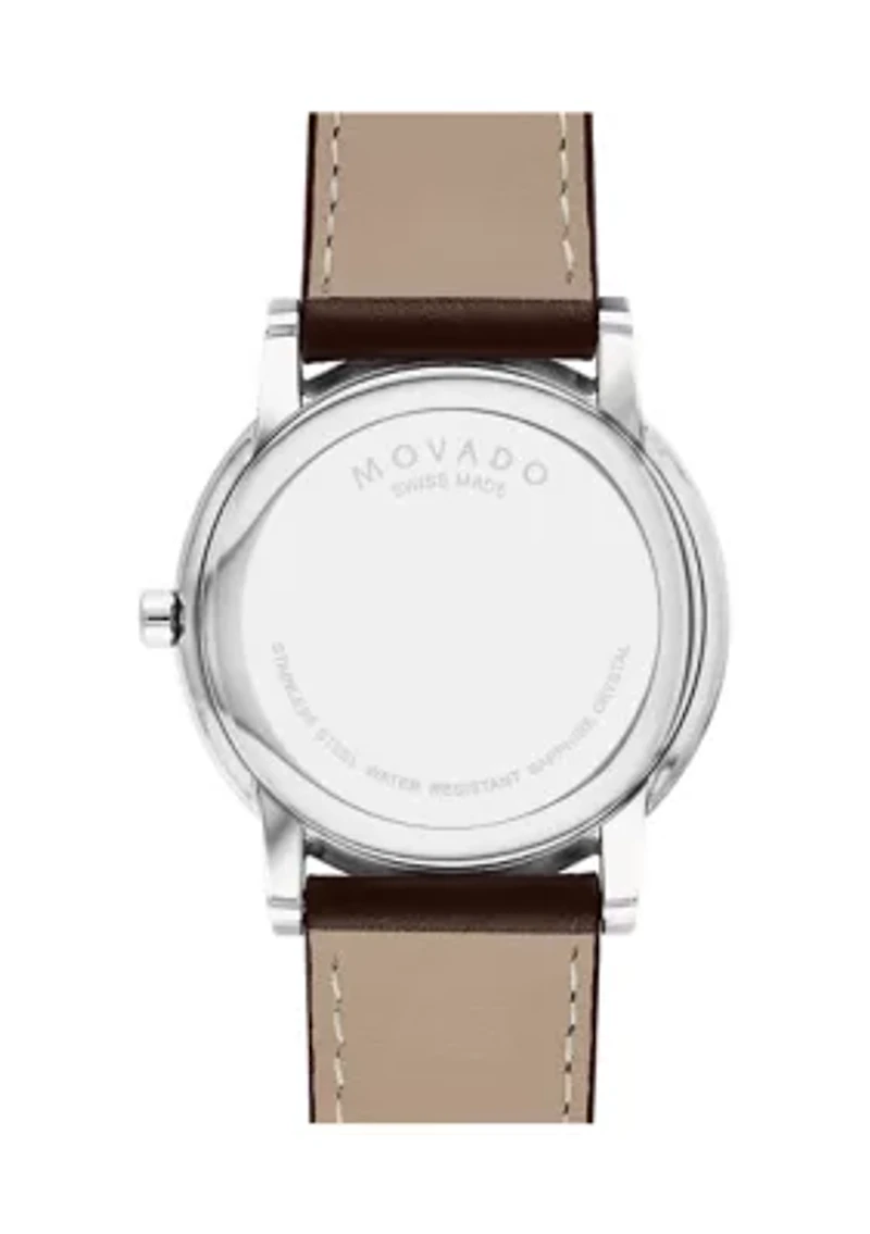 Men's Gold Tone Watch with Silver Dial