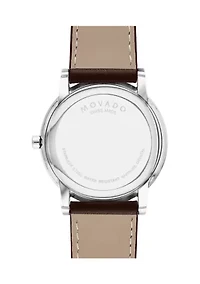 Men's Gold Tone Watch with Silver Dial