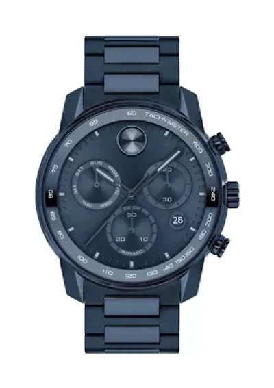 Men's Bold Dark Blue Bracelet Watch