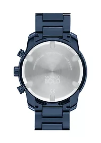 Men's Bold Dark Blue Bracelet Watch