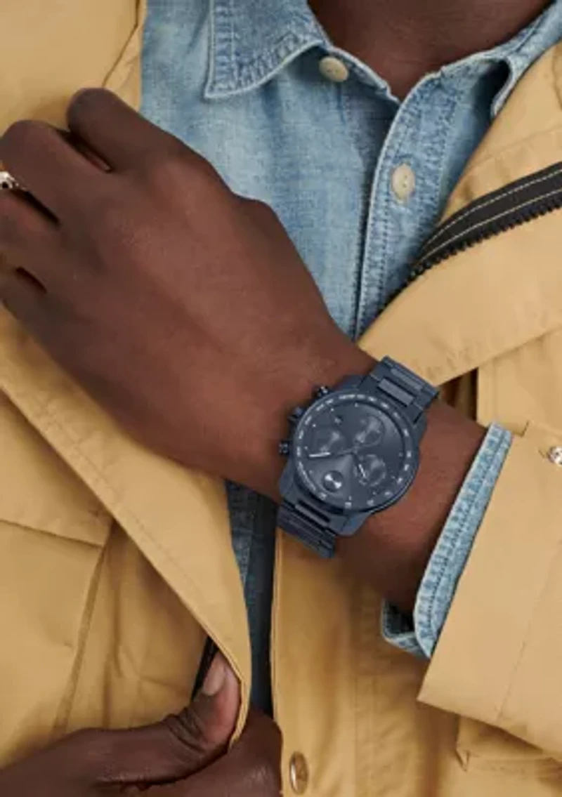 Men's Bold Dark Blue Bracelet Watch