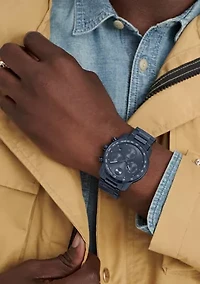 Men's Bold Dark Blue Bracelet Watch