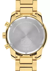 Bold Gold Steel Bracelet Watch