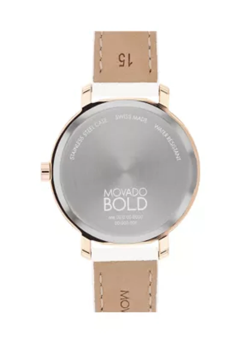Women's Bold Evolution 2 Beige Leather Band Watch 
