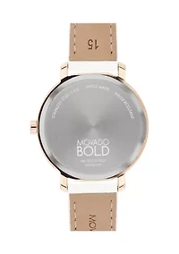 Women's Bold Evolution 2 Beige Leather Band Watch 