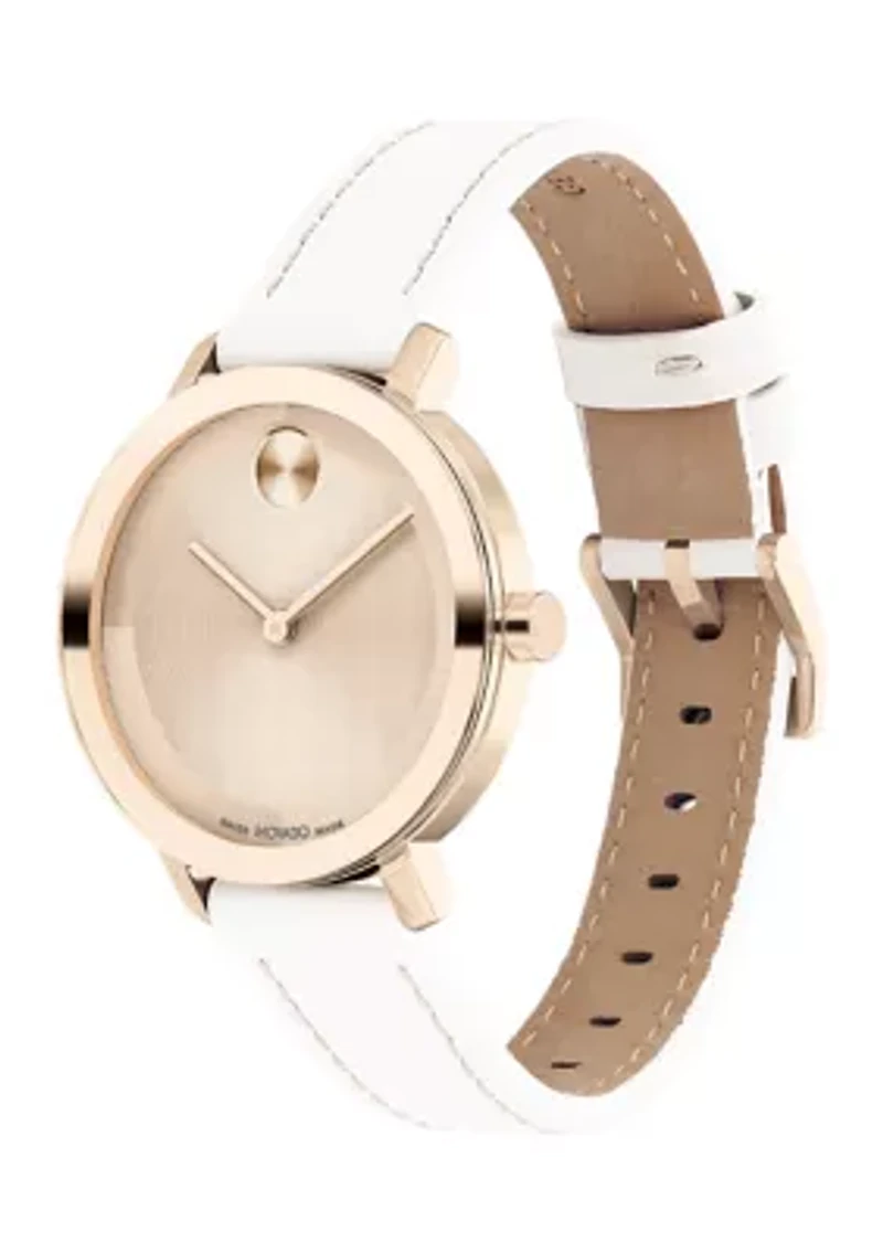 Women's Bold Evolution 2 Beige Leather Band Watch 